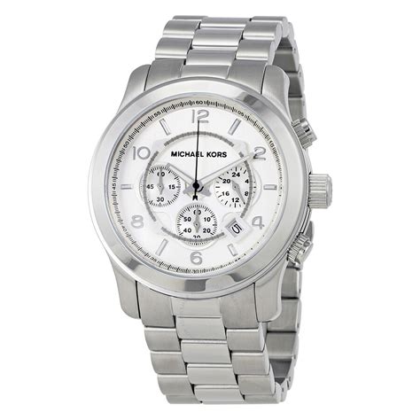 michael kors oversized runway watch silver